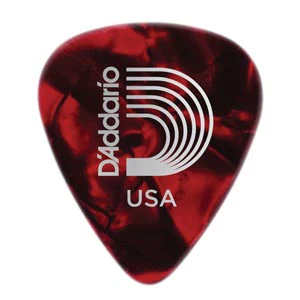 Plectres D'Addario Celluloid Red Pearl Heavy (10) - Image 2
