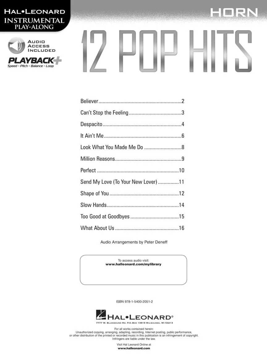 12 Pop Hits, Cor français - Image 2