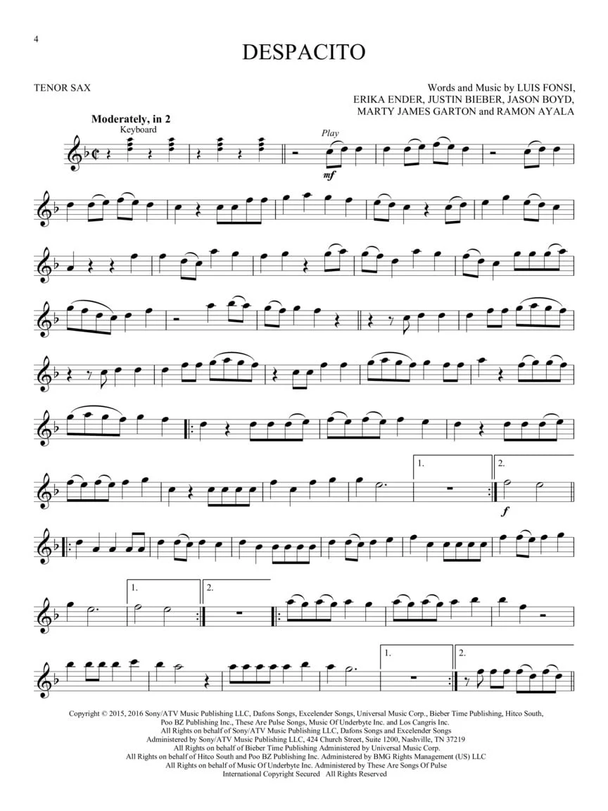 12 Pop Hits, Sax ténor - Image 3
