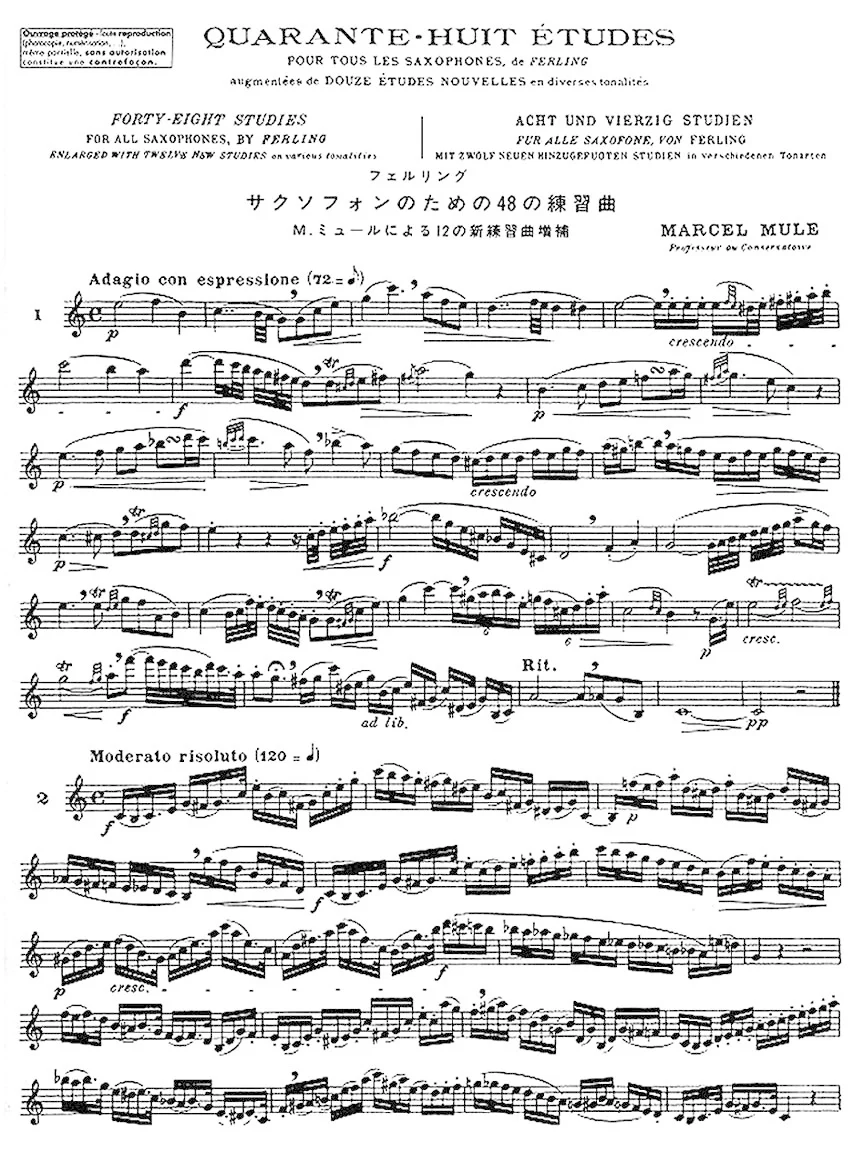 48 Studies For All Saxophones By Ferling - Image 2