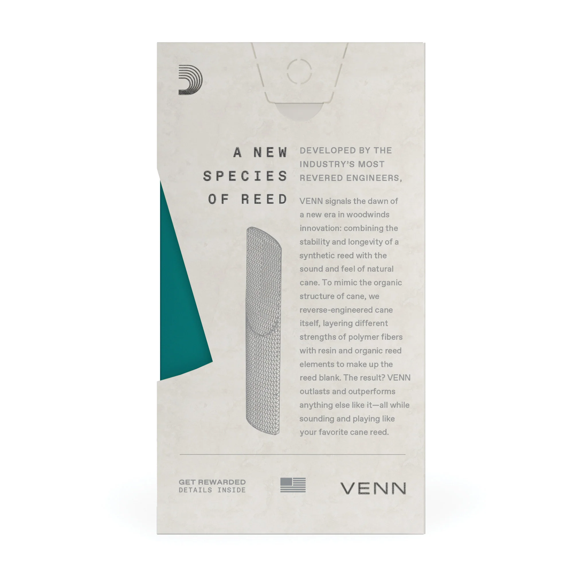 VENN Bb Clarinet Reed by D'addario - Image 2