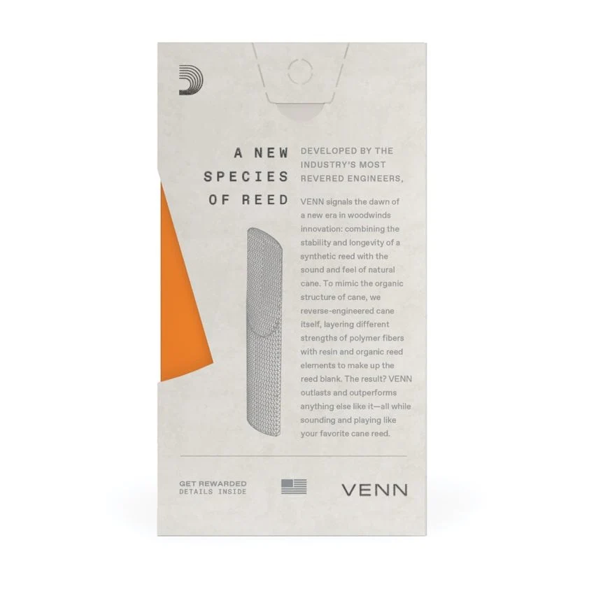 VENN Tenor Saxophone Reed by D'addario - Image 2