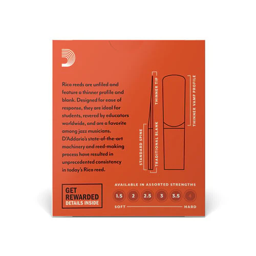 Rico Alto Clarinet Reeds - Box of 10 - Image 3