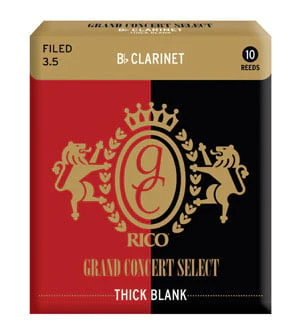 Rico Grand Concert Thick Blank Bb Clarinet Reeds - Box of 10 - Image 3