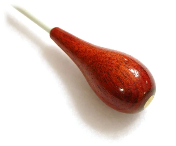 Custom Batons 12.5" Fiberglass shaft with Bloodwood, Pear handle Conducting Baton - Image 2