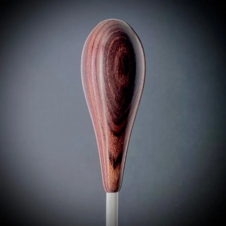Custom Batons 13.5" Fiberglass shaft with Kingwood, Teardrop handle Conducting Baton