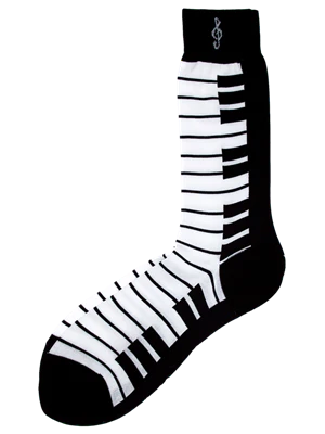White Keyboard Musical Socks
