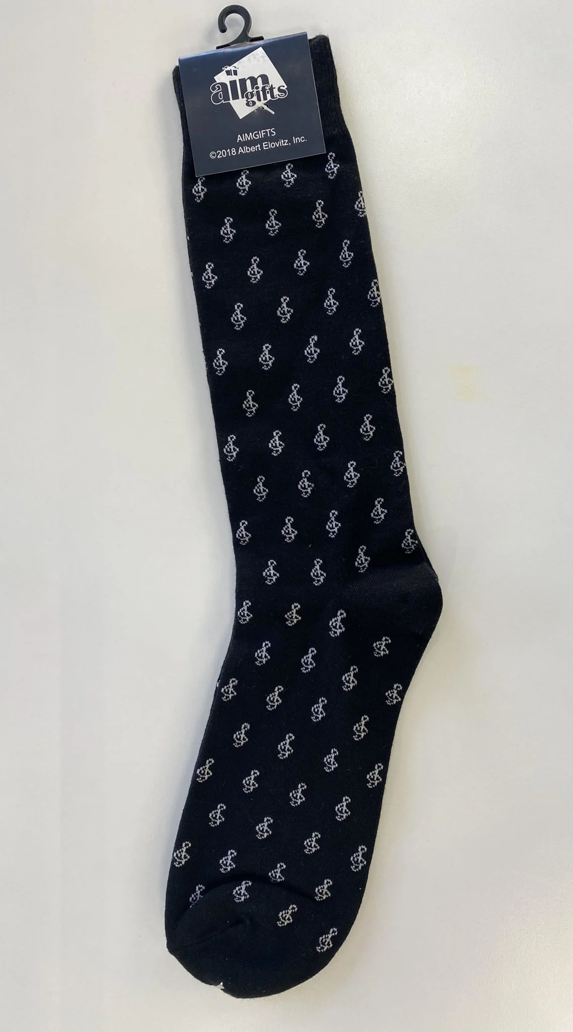 Musical Black Notes Socks - Men Size