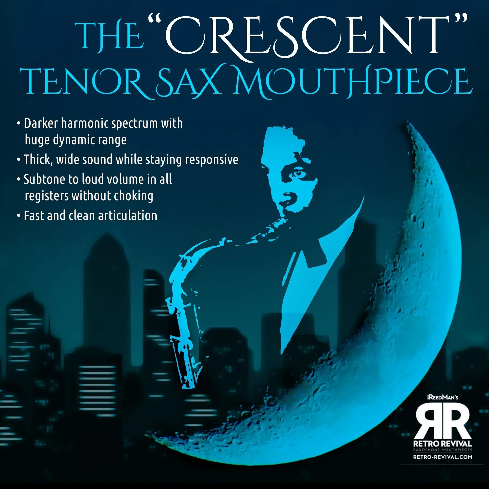 Retro-Revival Crescent Tenor Saxophone Mouthpiece - Image 2