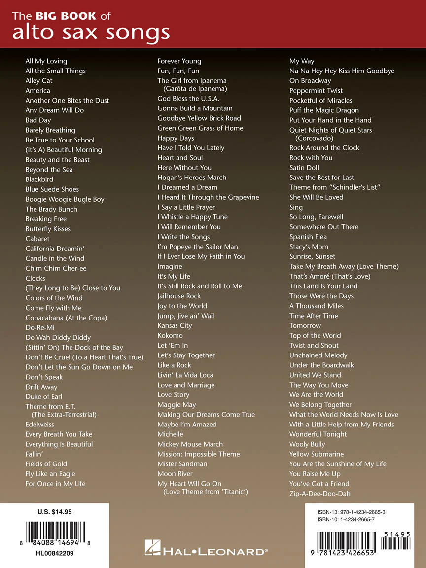 Big Book of Alto Sax Songs - Image 3