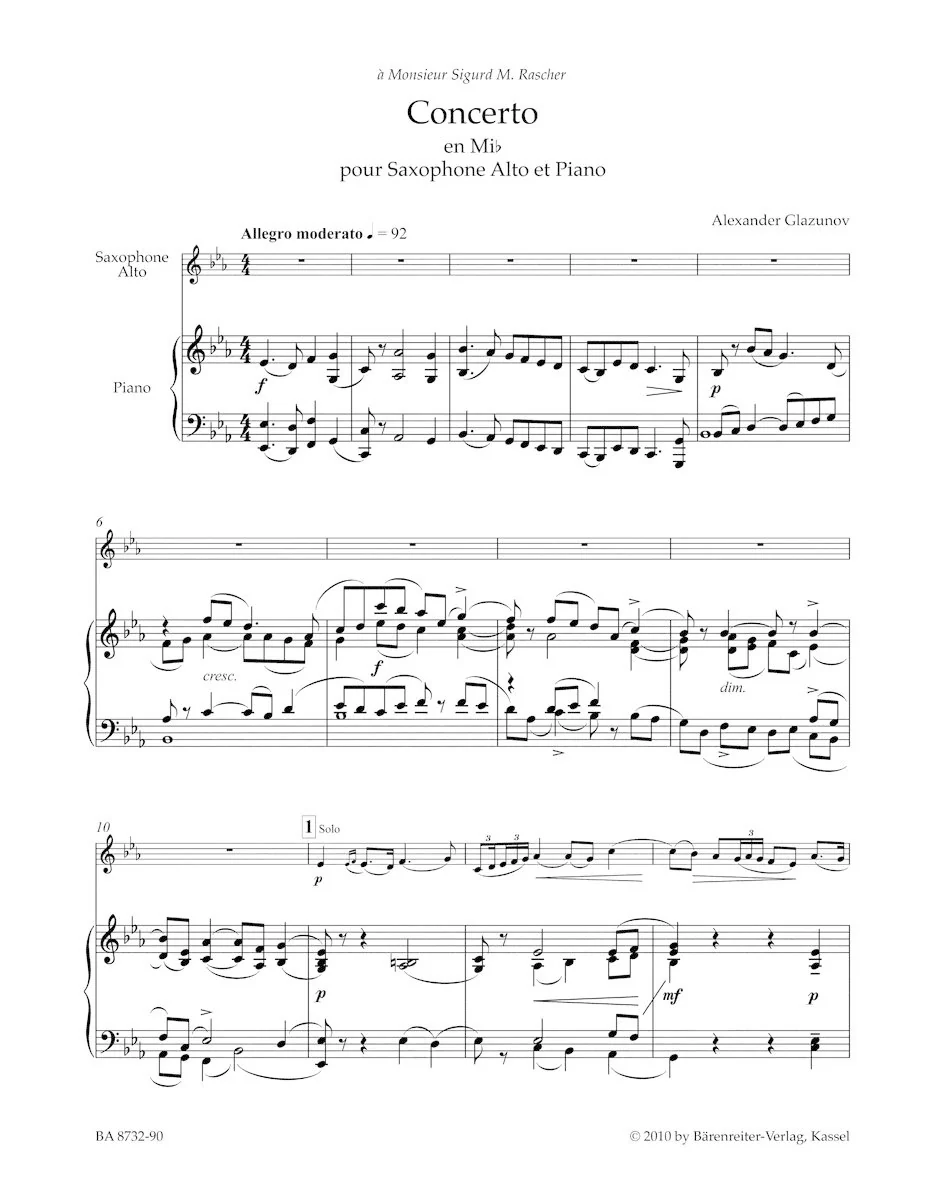 Concerto for Alto Saxophone and String Orchestra in E-flat major op. 109 - Image 2