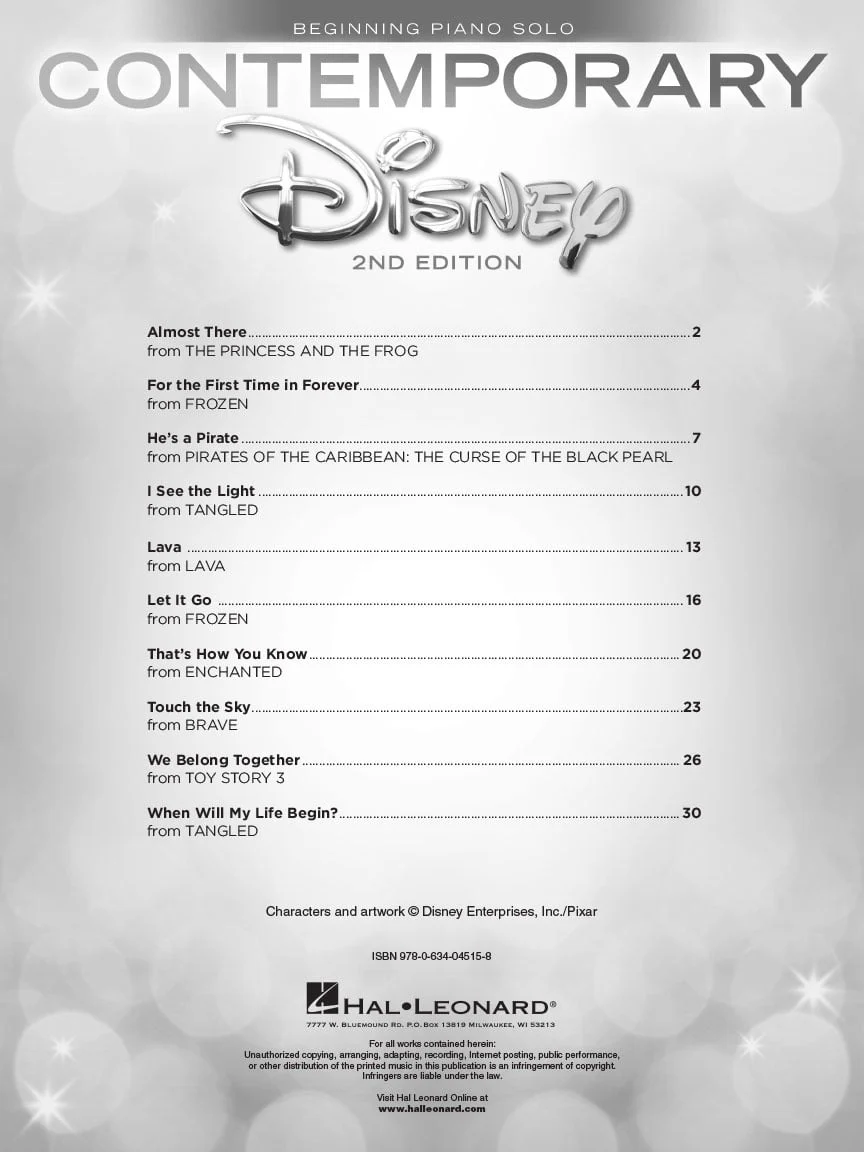 Contemporary Disney Solos - Piano - Image 2