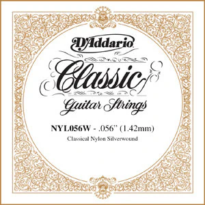 D'Addario Nickel Wound NYL056W Electric Guitar Single String
