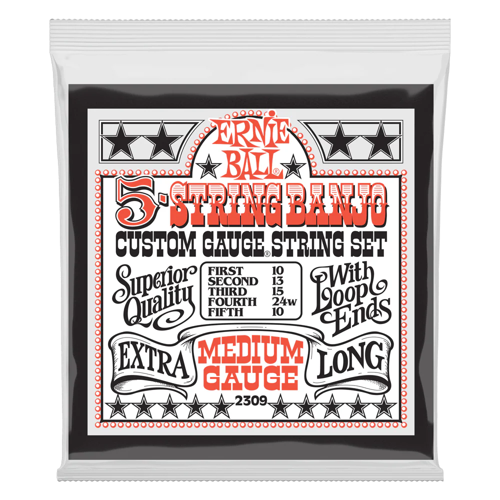 Banjo Strings 5 String Ernie Ball Stainless Steel Loop End - Image 2