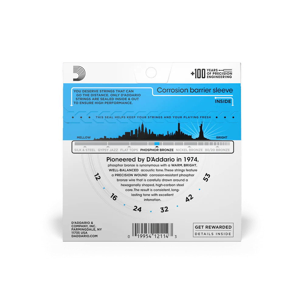 D'Addario Phosphor Bronze Acoustic Guitar Strings - Image 2