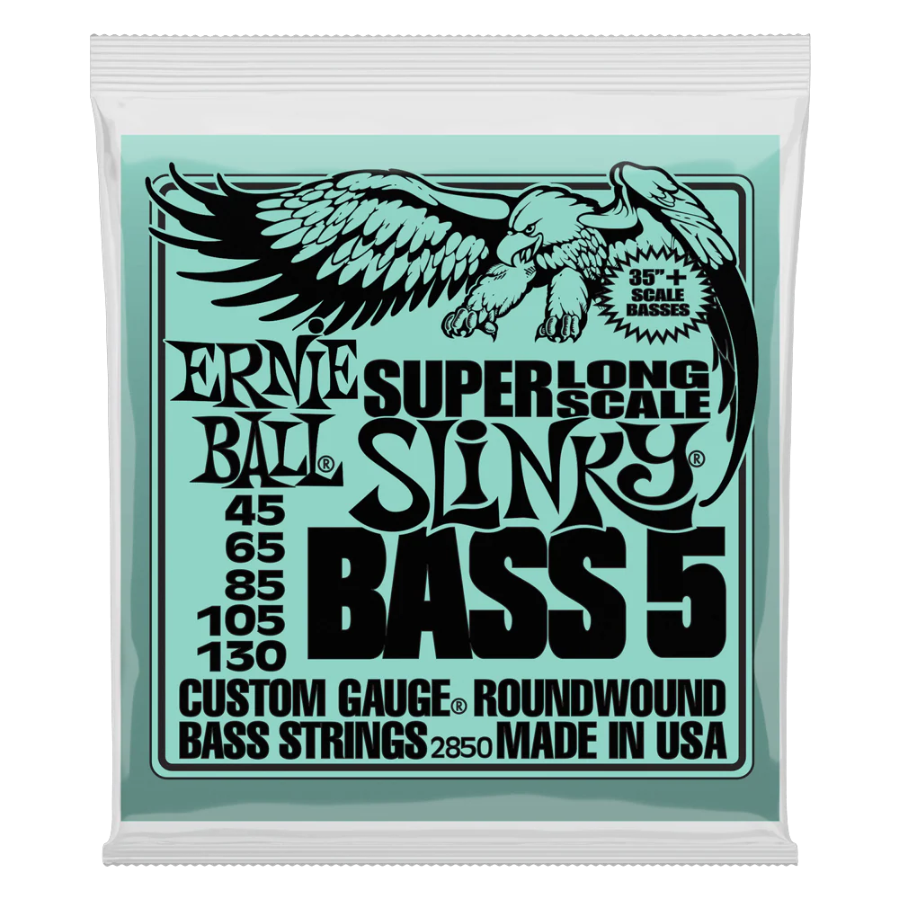Ernie Ball Nickel Wound Super Long Scale 45-130 5-String Electric Bass Guitar Strings