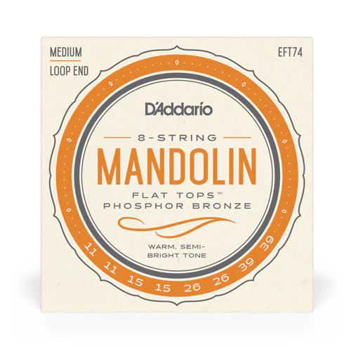 D'Addario Phosphor Bronze Flat Top Mandolin Strings