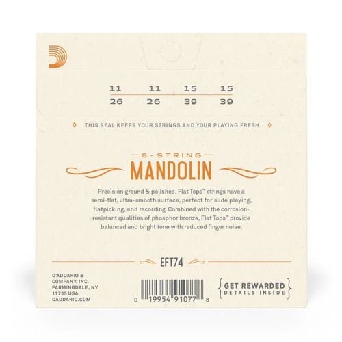 D'Addario Phosphor Bronze Flat Top Mandolin Strings - Image 2