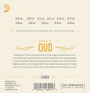 D'Addario Arabic Oud String Set EJ95A - Image 2