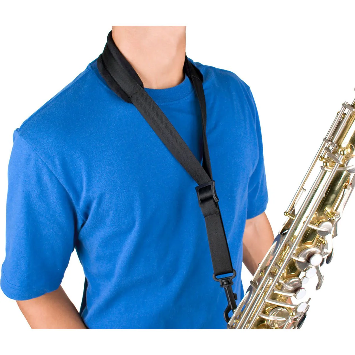 Protec Saxophone Neck Strap - Velour, Plastic Snap, Size 24" Tall