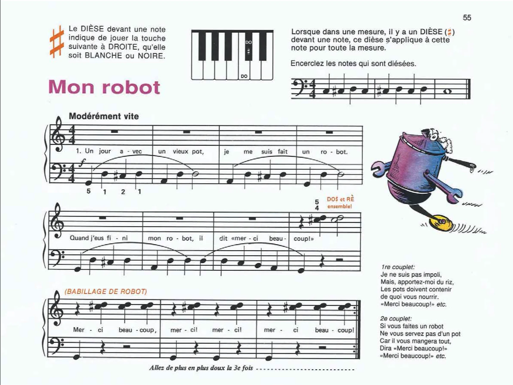 Cours de base Alfred pour le piano, Leçons 1A - Image 3