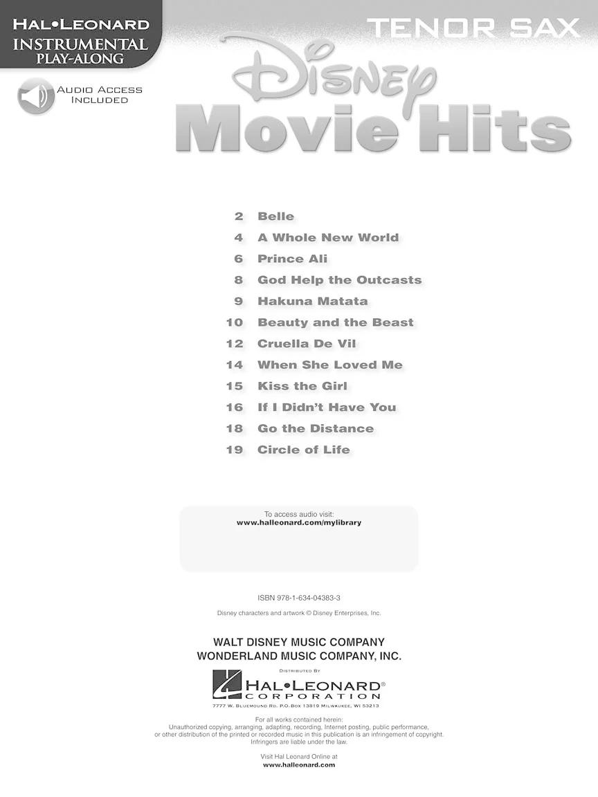 Disney Movie Hits, Tenor Saxophone - Image 2