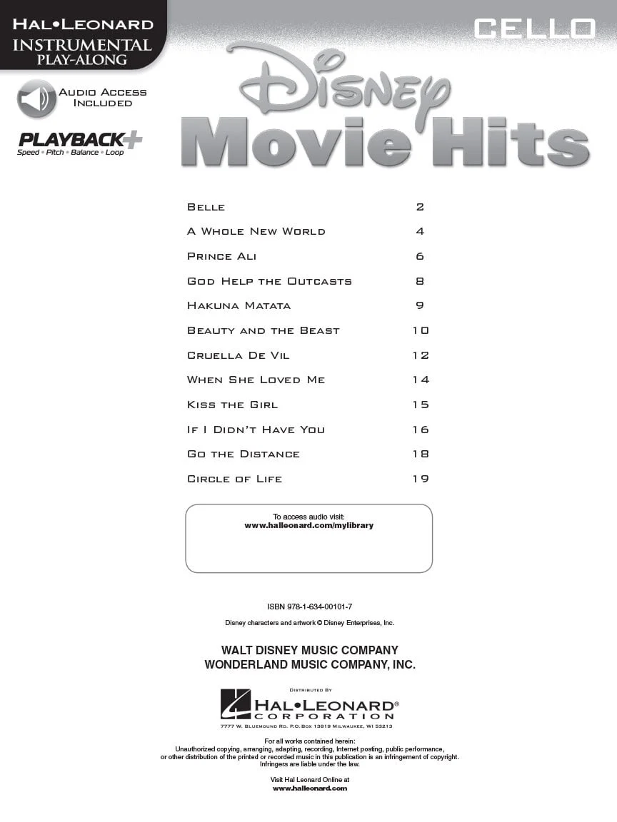 Disney Movie Hits, Cello - Image 2