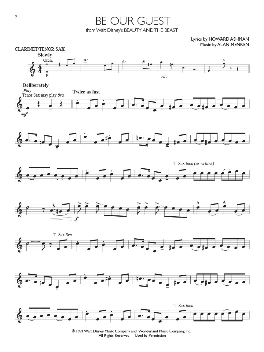 Disney Solos, Clarinet / Tenor Saxophone - Image 3