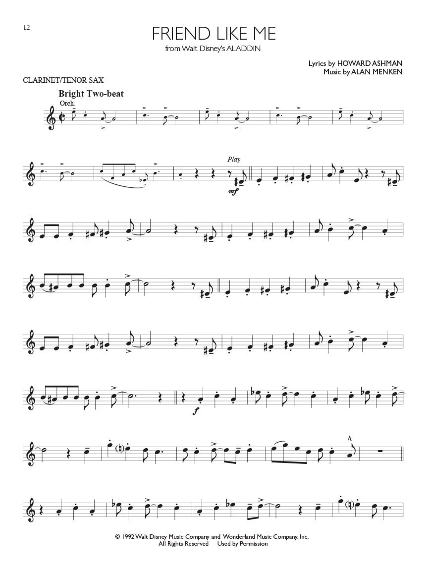 Disney Solos, Clarinet / Tenor Saxophone - Image 5