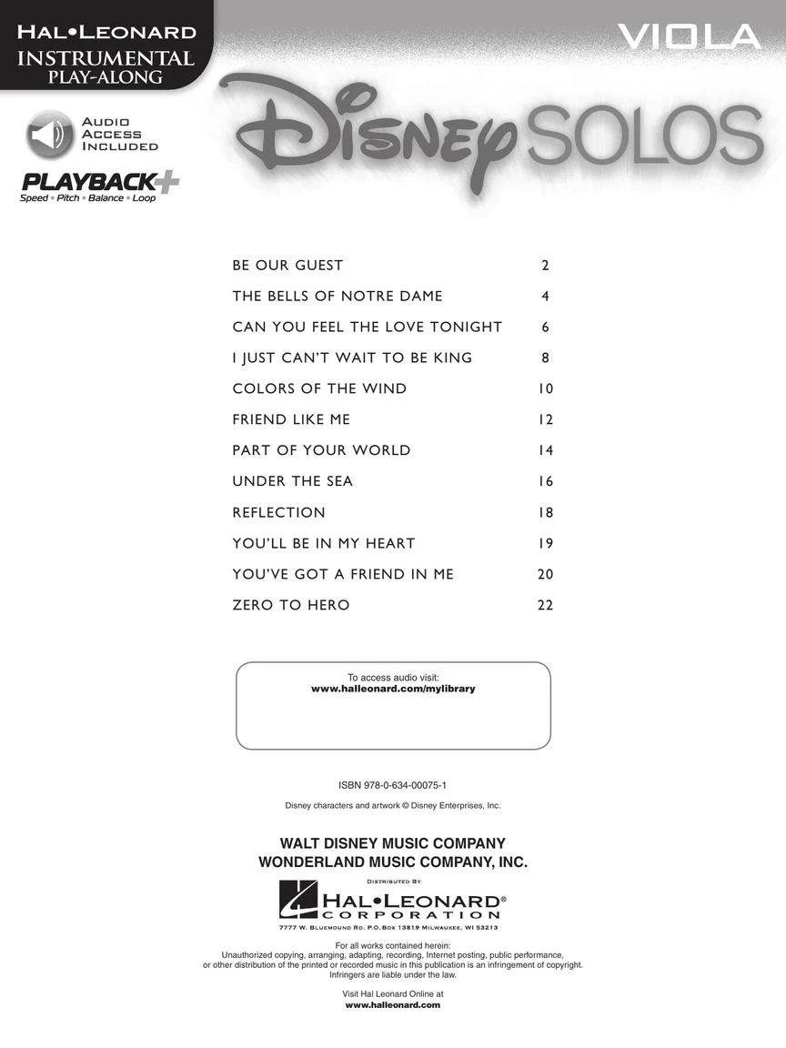 Disney Solos, Viola - Image 2