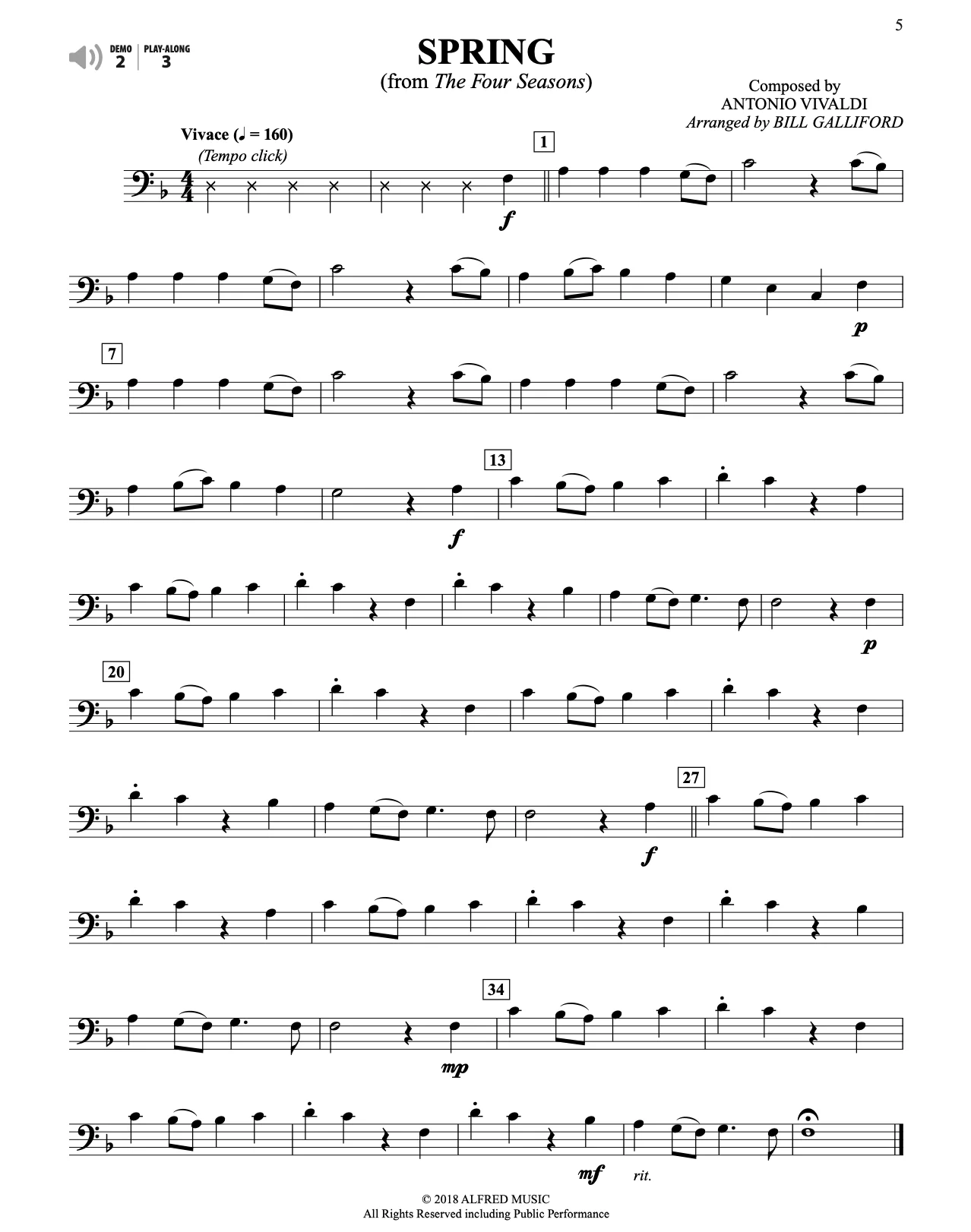 Easy Classical Themes Instrumental Solos, Trombone - Image 5
