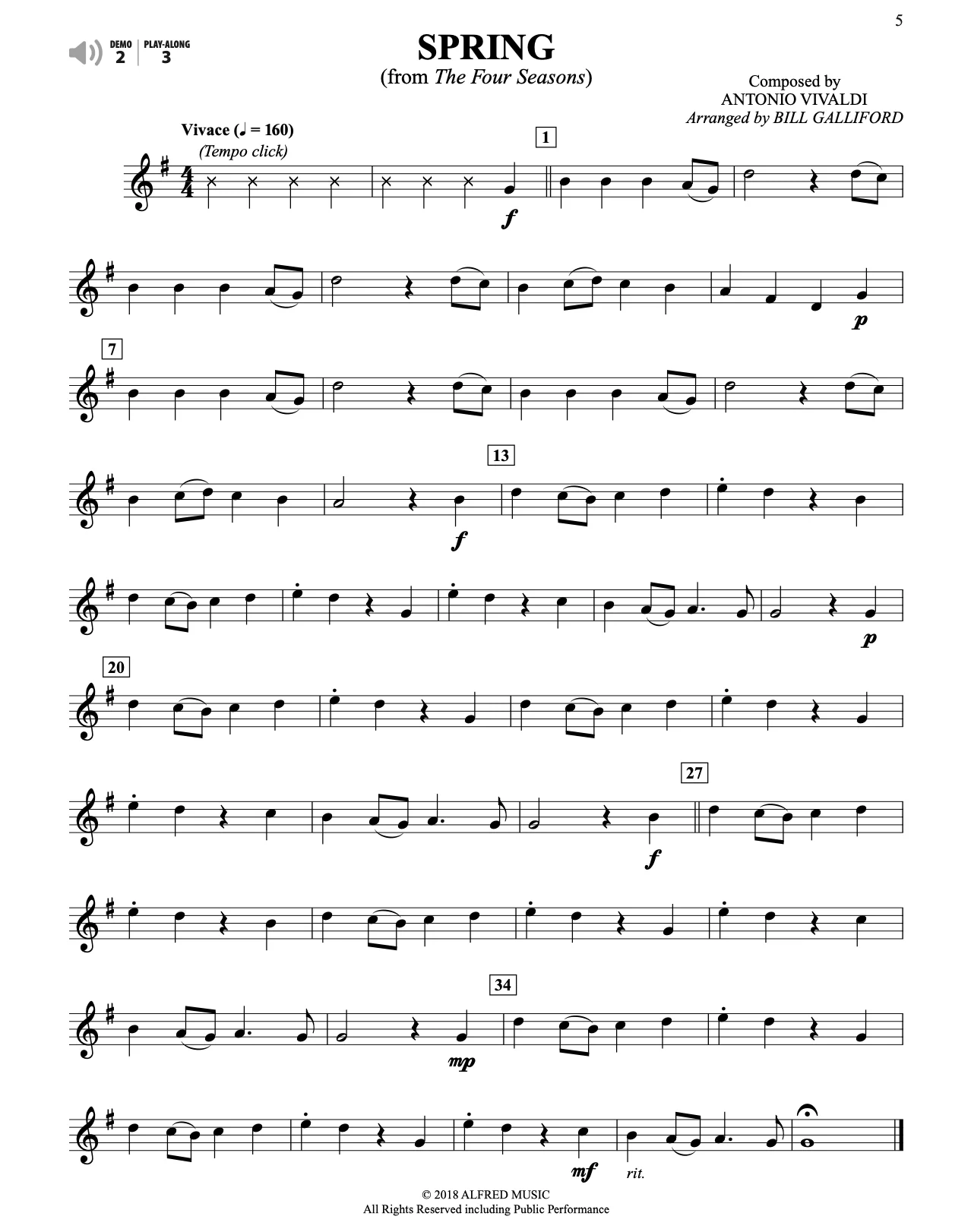Easy Classical Themes Instrumental Solos, Trumpet - Image 5