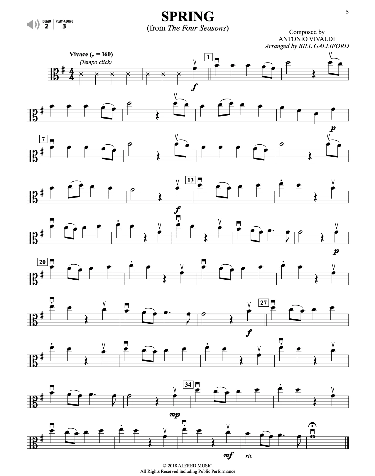 Easy Classical Themes Instrumental Solos, Viola - Image 5