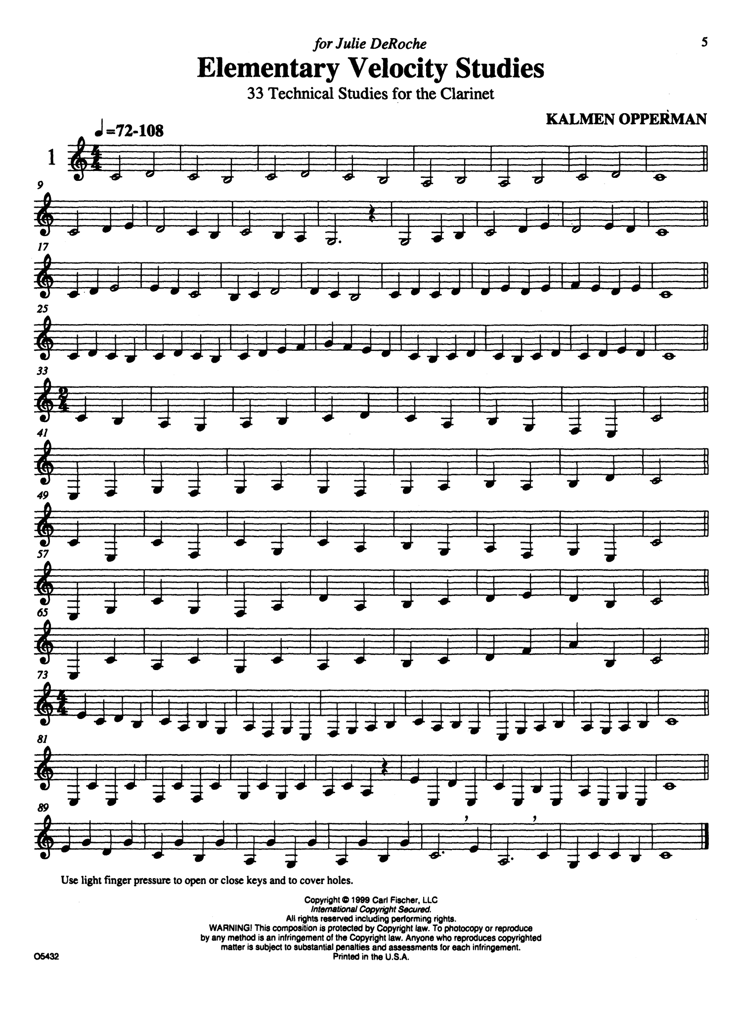 Elementary Velocity Studies (Clarinet) - Image 2