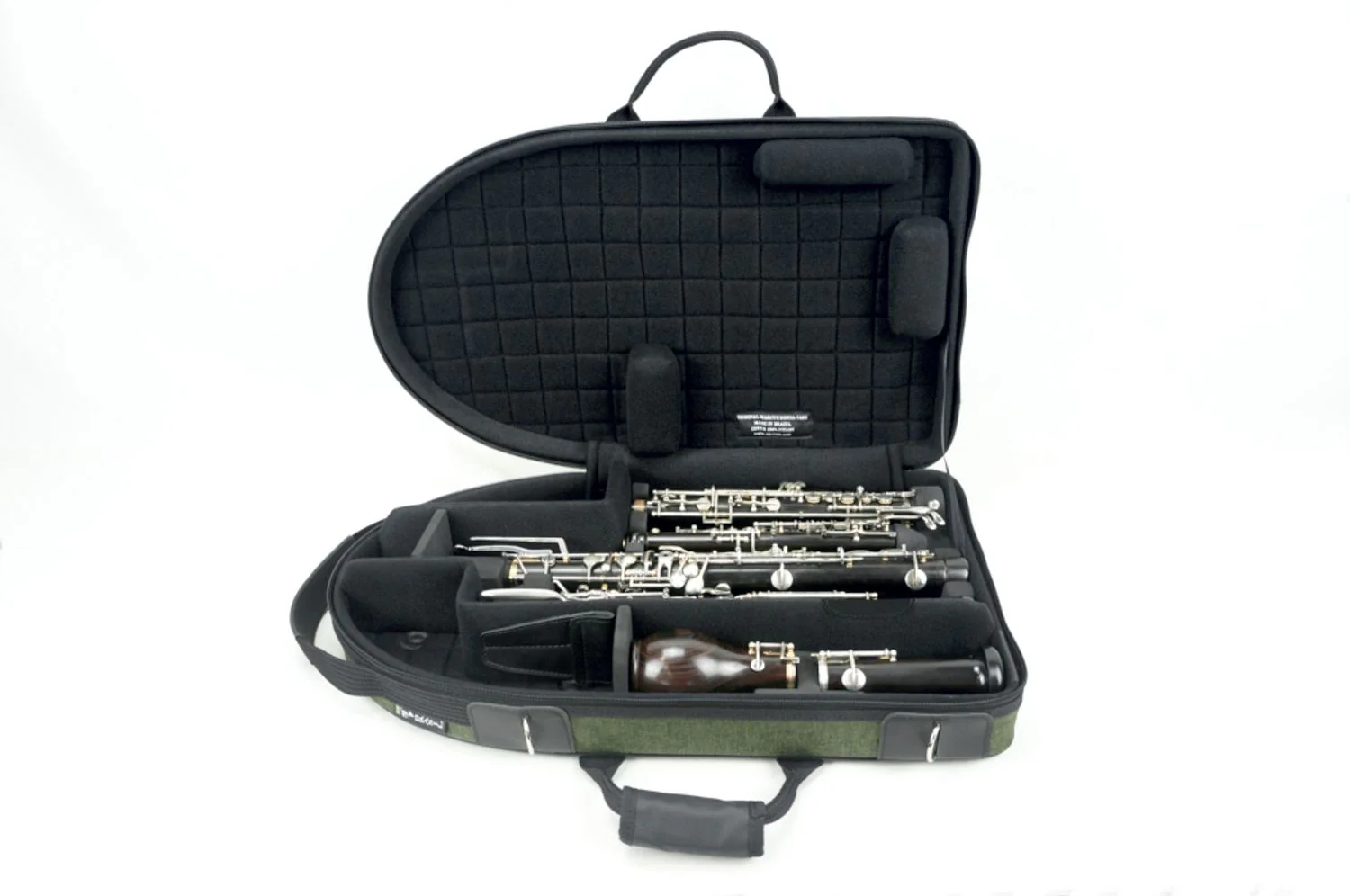 Marcus Bonna Double Case for Oboe and English Horn model MB Nylon -Black with MB Metal Silver Logo - Image 4