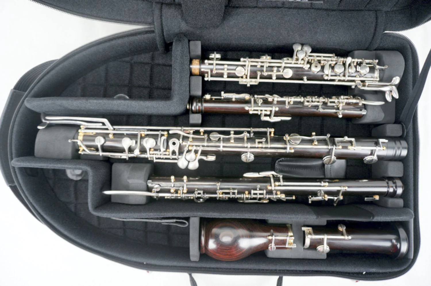 Marcus Bonna Double Case for Oboe and English Horn model MB Nylon -Black with MB Metal Silver Logo - Image 6