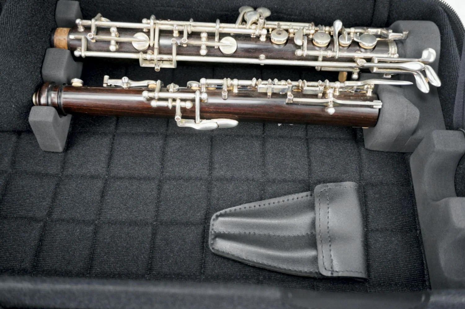 Marcus Bonna Double Case for Oboe and English Horn model MB Nylon -Black with MB Metal Silver Logo - Image 9