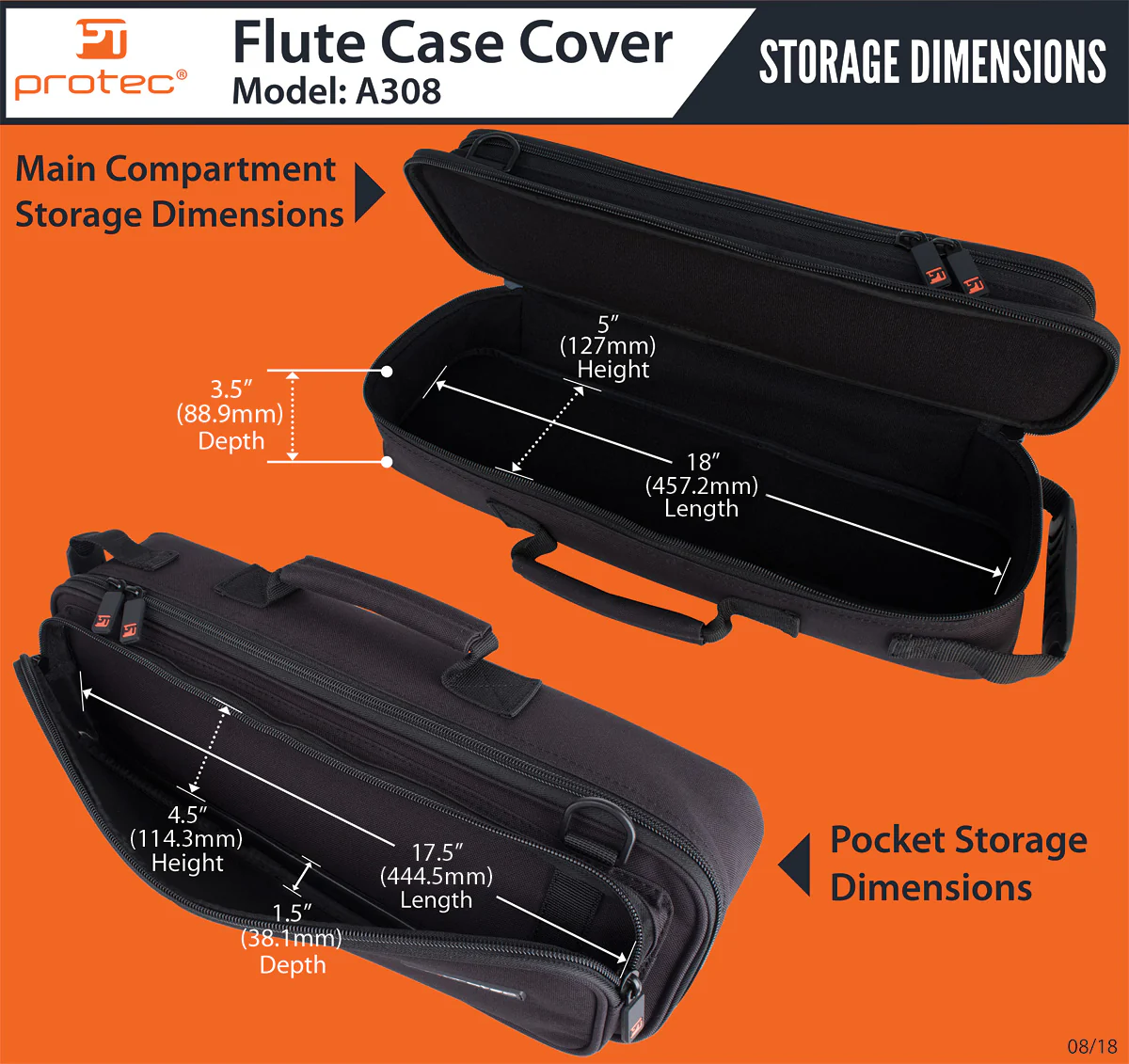 Protec Deluxe Flute Case Cover - Image 3