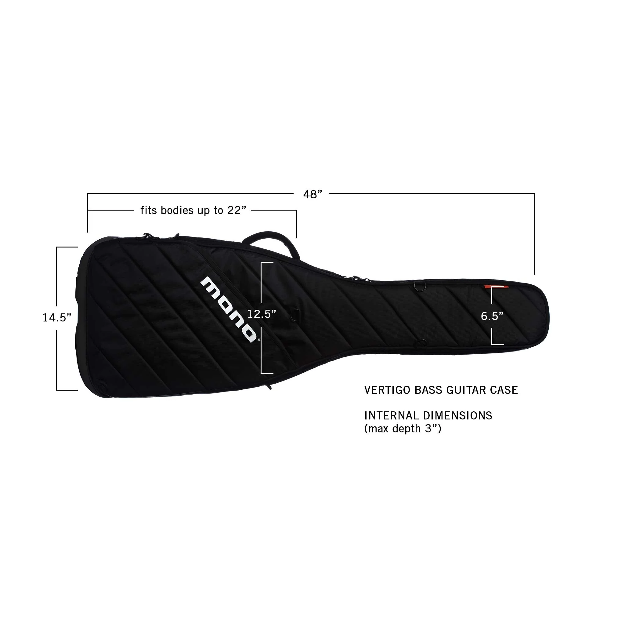 Mono Vertigo Top Loading Electric Bass Guitar Case - Image 6