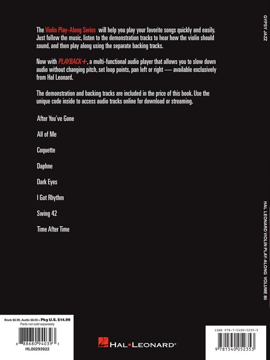 Gypsy Jazz, Violin Play-Along Vol. 80 - Image 6