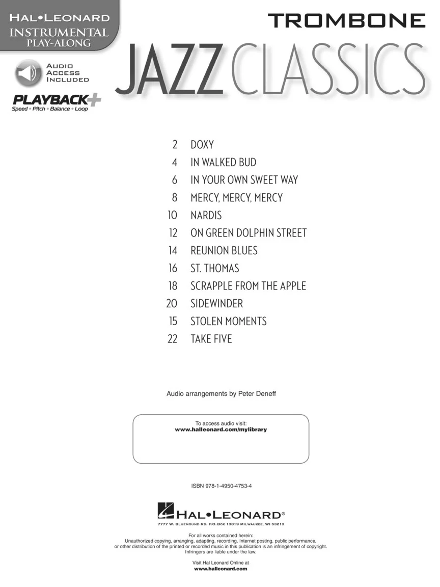 Jazz Classics, Trombone - Image 2