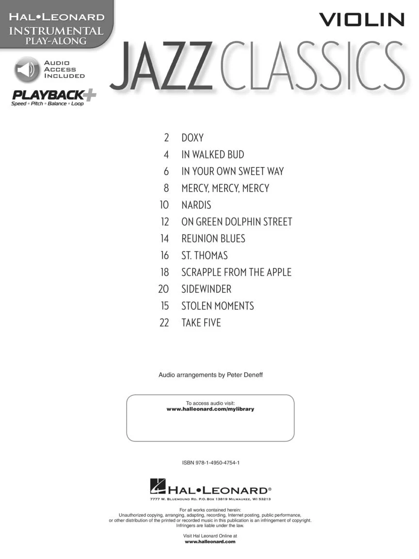 Jazz Classics, Violin - Image 2