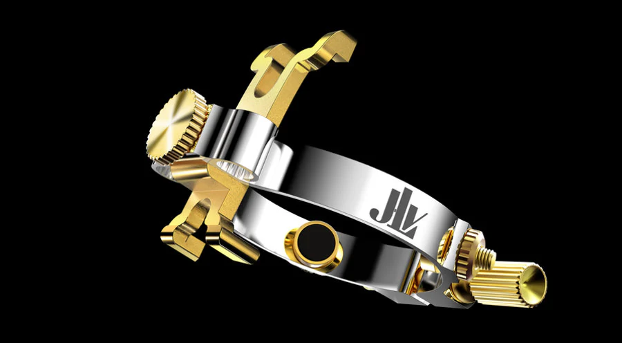 JLV Ligature for Metal Baritone Saxophone Mouthpiece - Platinum Plated