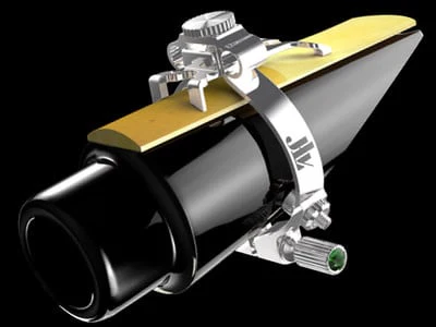 JLV Ligature for Metal Baritone Saxophone Mouthpiece - Platinum Plated - Image 2