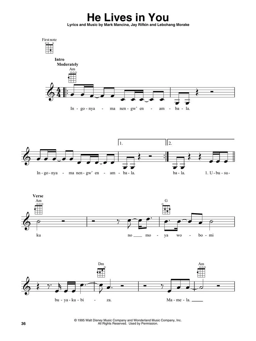 The Lion King (Ukulele Songbook) - Image 5