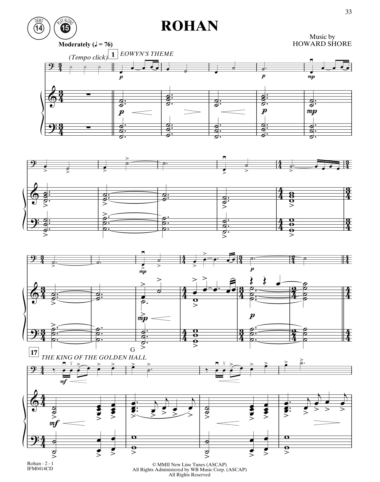 Lord of the Rings Instrumental Solos, Cello - Image 4
