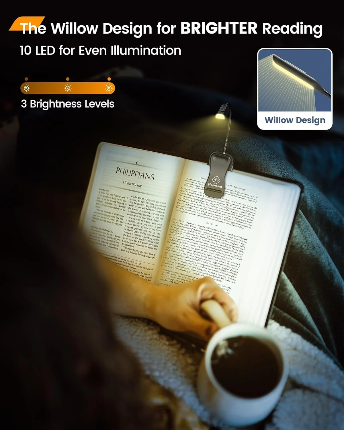 Glocusent A11 Pocket Clip-On Reading Lamp - Image 2