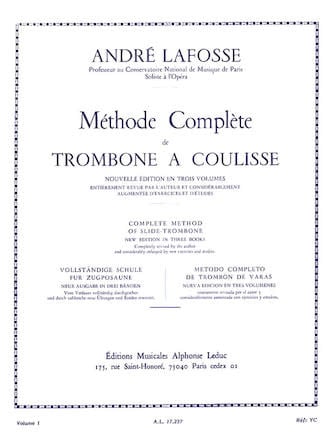 Méthode complète de trombone à coulisse - Vol. 1
