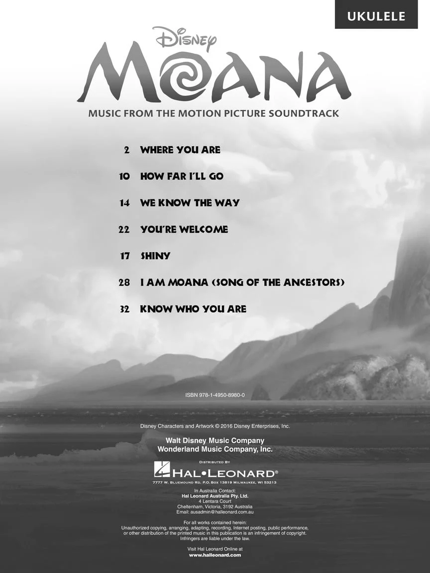 Moana (Music from the Motion Picture Soundtrack) - Ukulele - Image 2