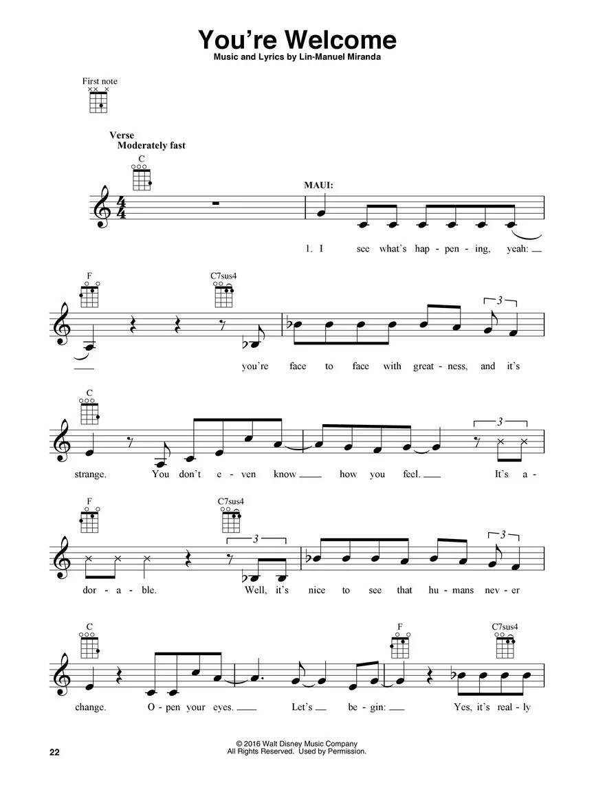 Moana (Music from the Motion Picture Soundtrack) - Ukulele - Image 4